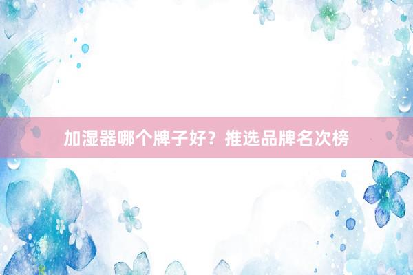 加湿器哪个牌子好？推选品牌名次榜